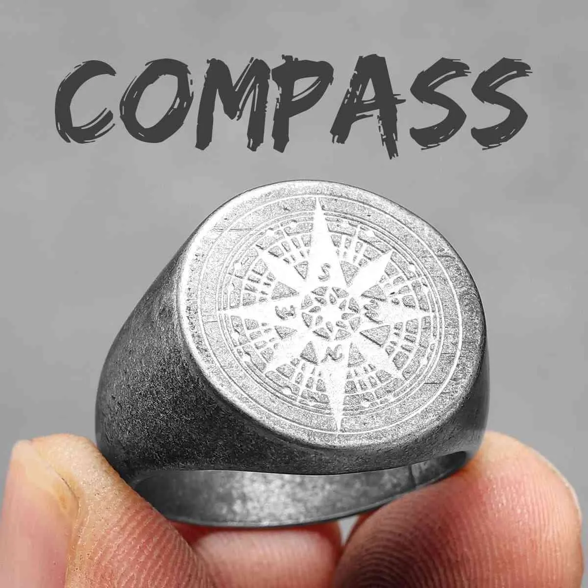 Compass Signet Rings