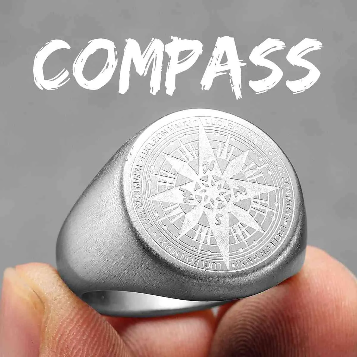 Compass Signet Rings