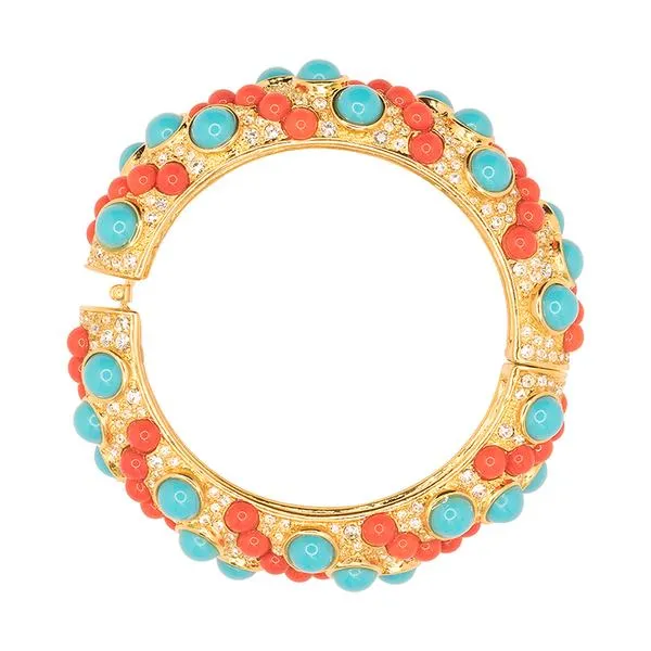Coral And Turquoise Bracelet