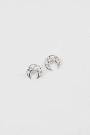 Crescent Stone Earrings