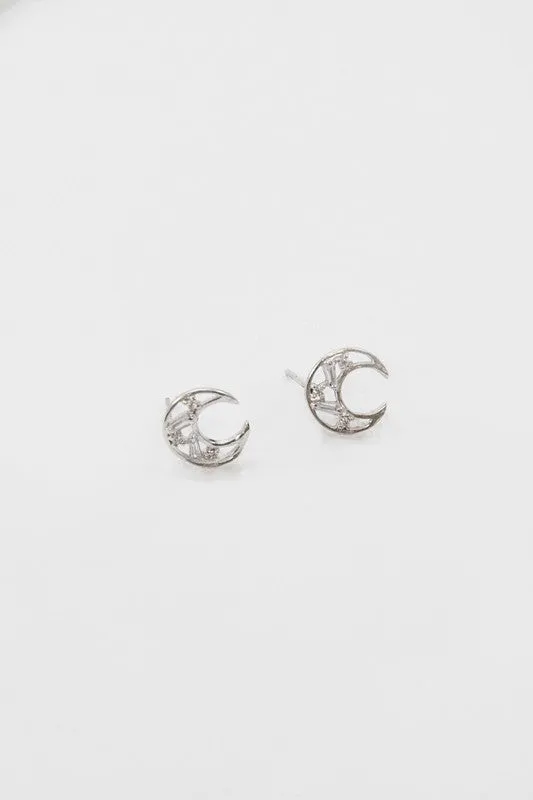 Crescent Stone Earrings