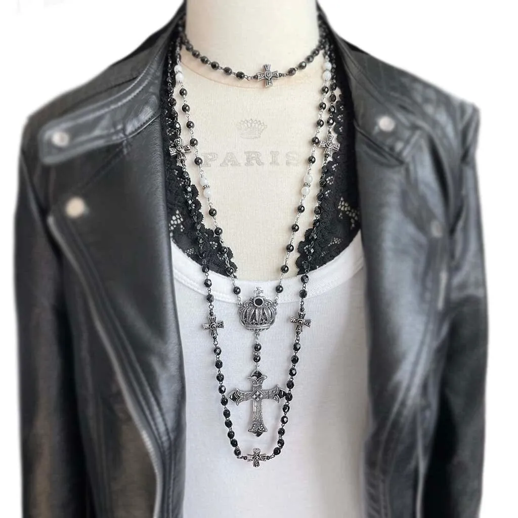 Cross Long Rosary Necklace