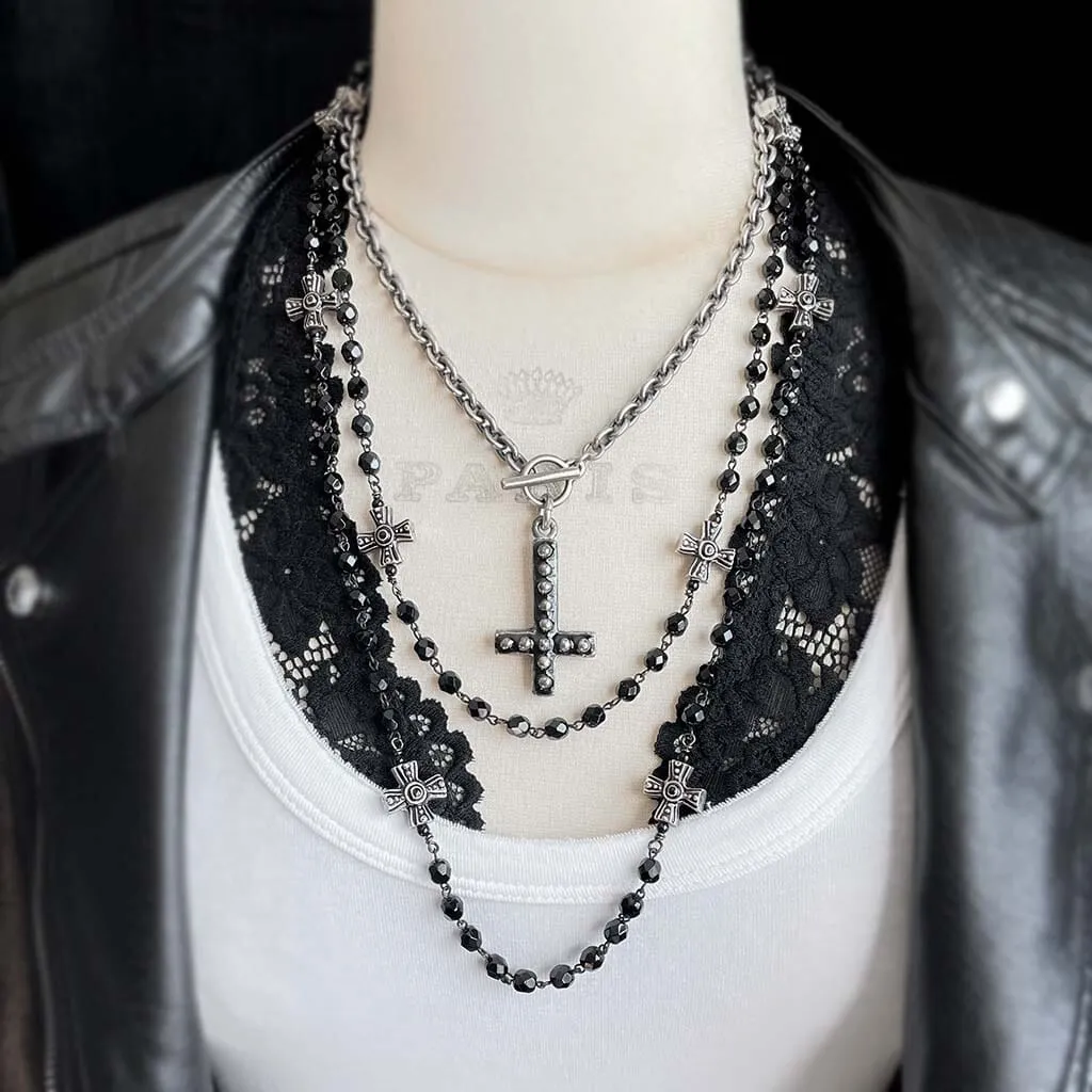 Cross Long Rosary Necklace