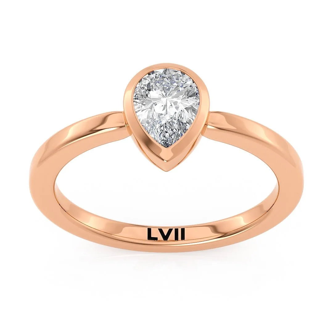 Dainty Artisan Vintage Lab Diamond Engagement Ring - The Giselle Ring
