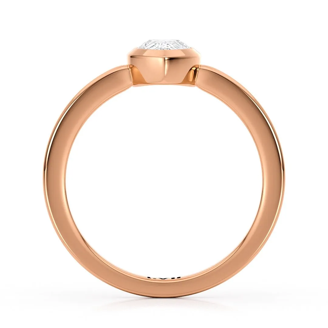 Dainty Artisan Vintage Lab Diamond Engagement Ring - The Giselle Ring
