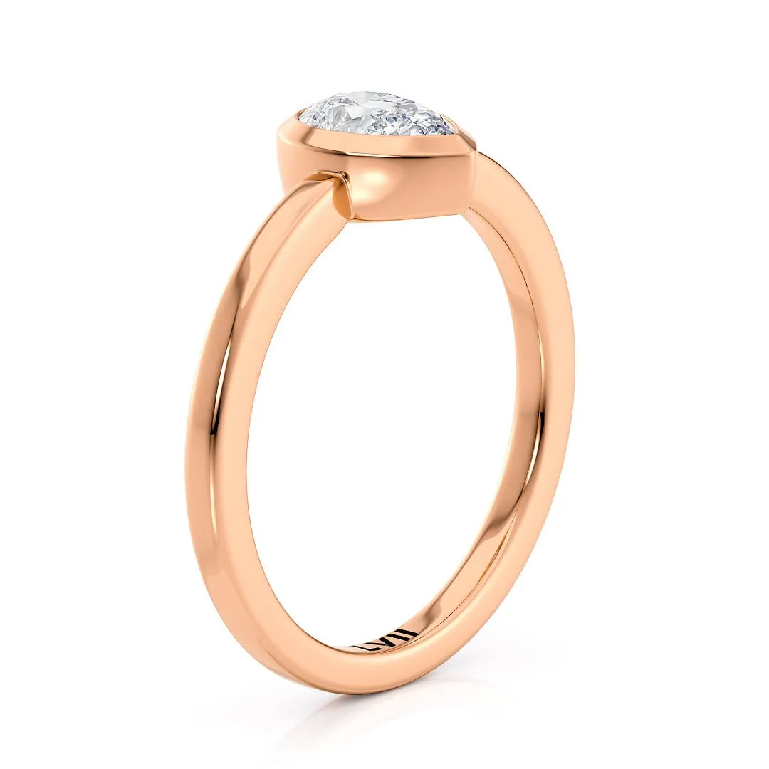 Dainty Artisan Vintage Lab Diamond Engagement Ring - The Giselle Ring