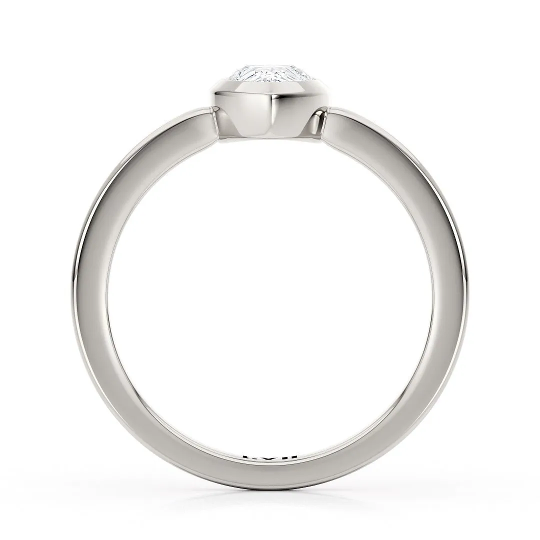 Dainty Artisan Vintage Lab Diamond Engagement Ring - The Giselle Ring