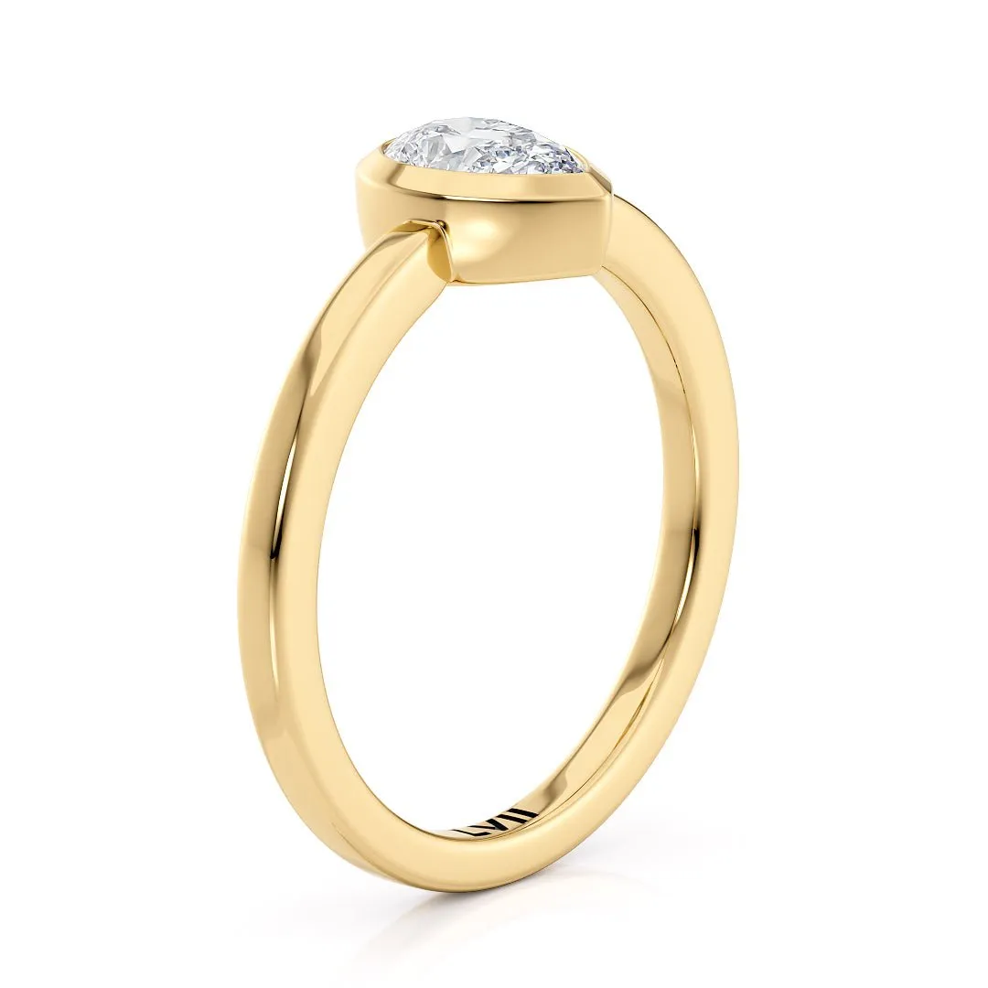 Dainty Artisan Vintage Lab Diamond Engagement Ring - The Giselle Ring