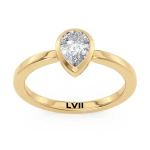 Dainty Artisan Vintage Lab Diamond Engagement Ring - The Giselle Ring