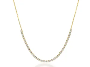 Diamond Frontal Tennis Necklace