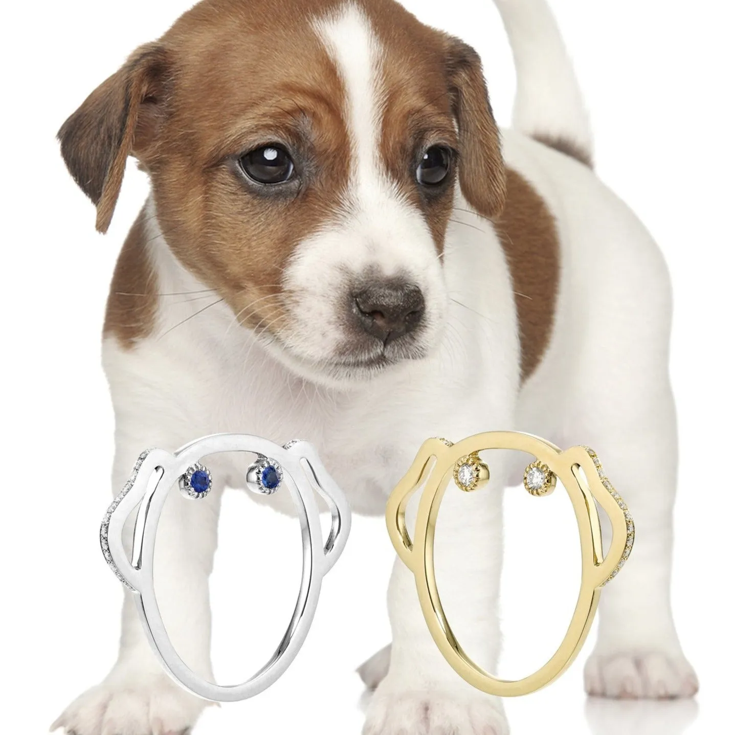 Diamond Puppy Ring
