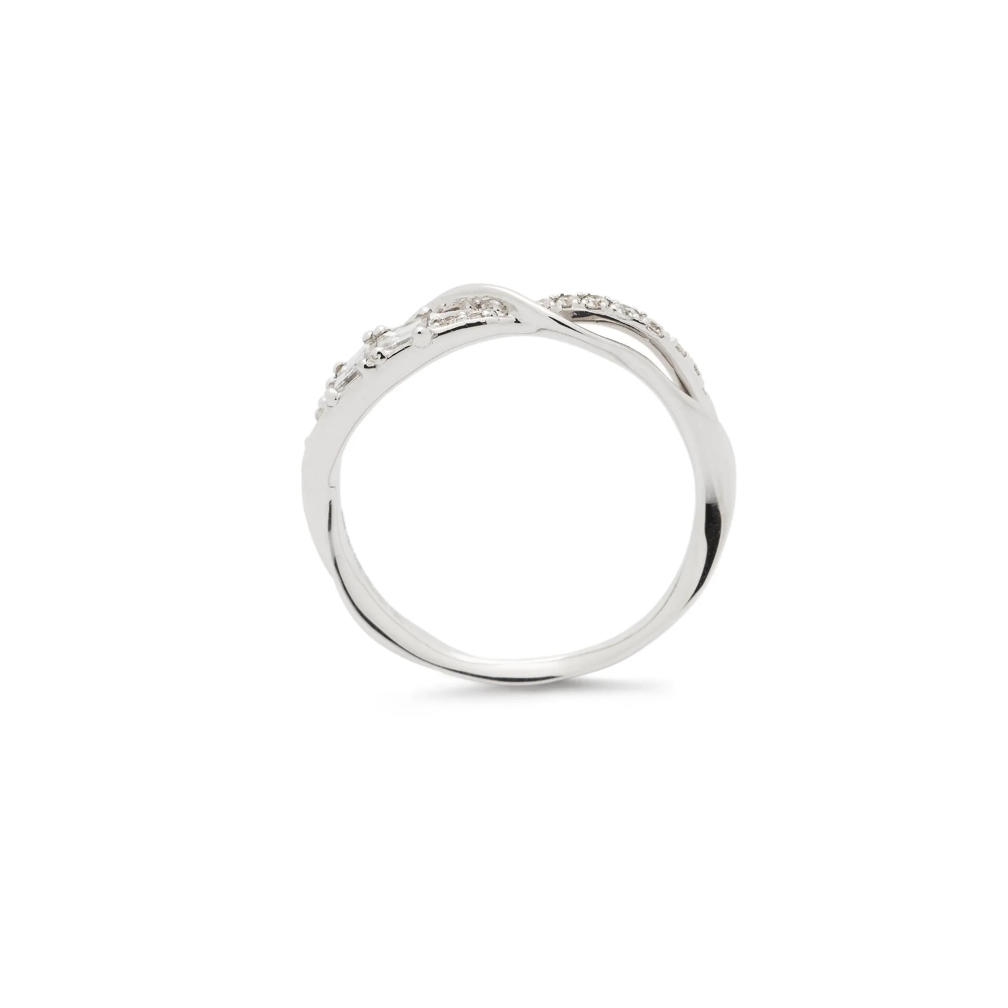 Diamond Wisp Stackable Ring