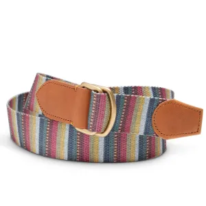 Different Paths Multistripe D-Ring Belt