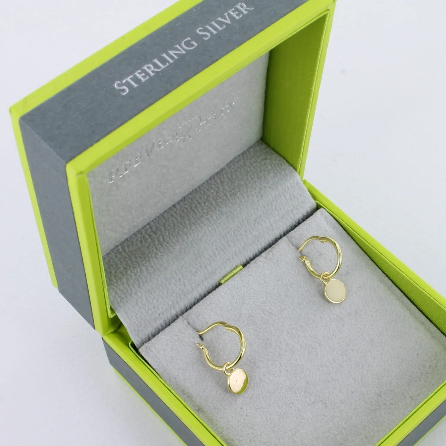 Disc Sterling Silver Sleeper Earring