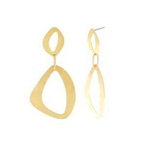 DNSK - Alaya Asymmetrical Statement Earring Gold