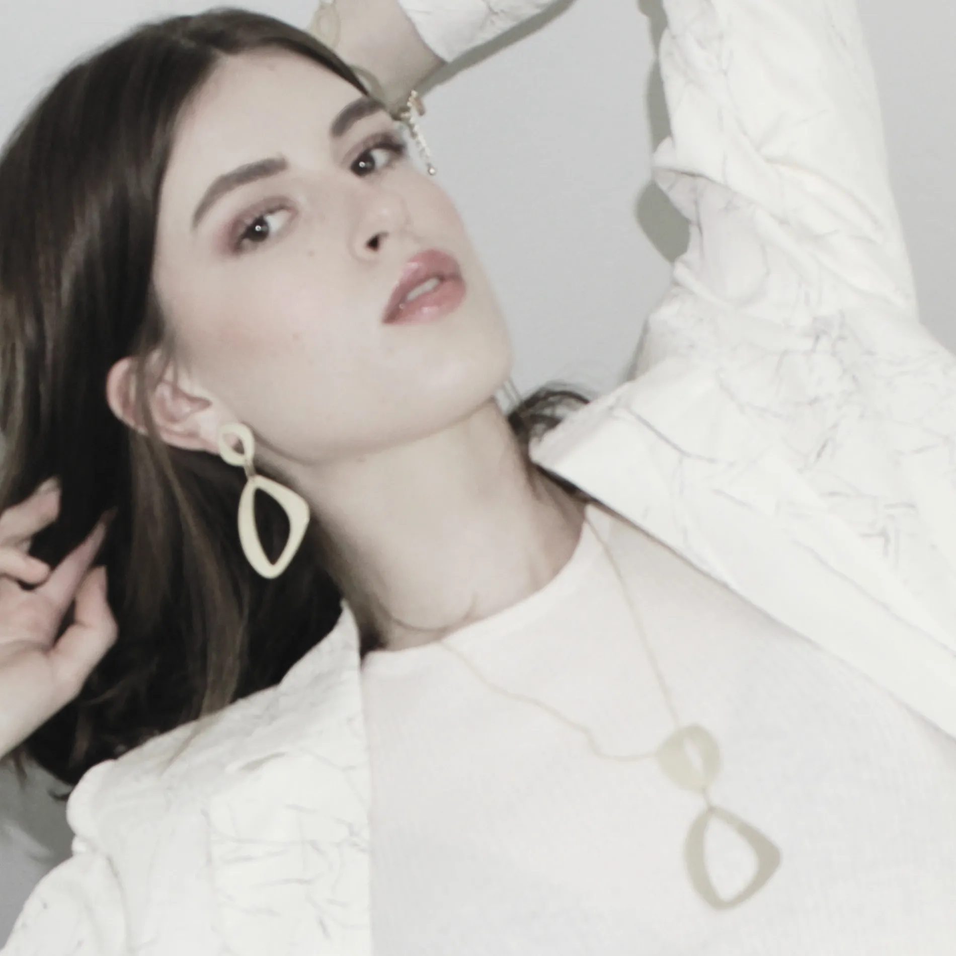 DNSK - Alaya Asymmetrical Statement Earring Gold