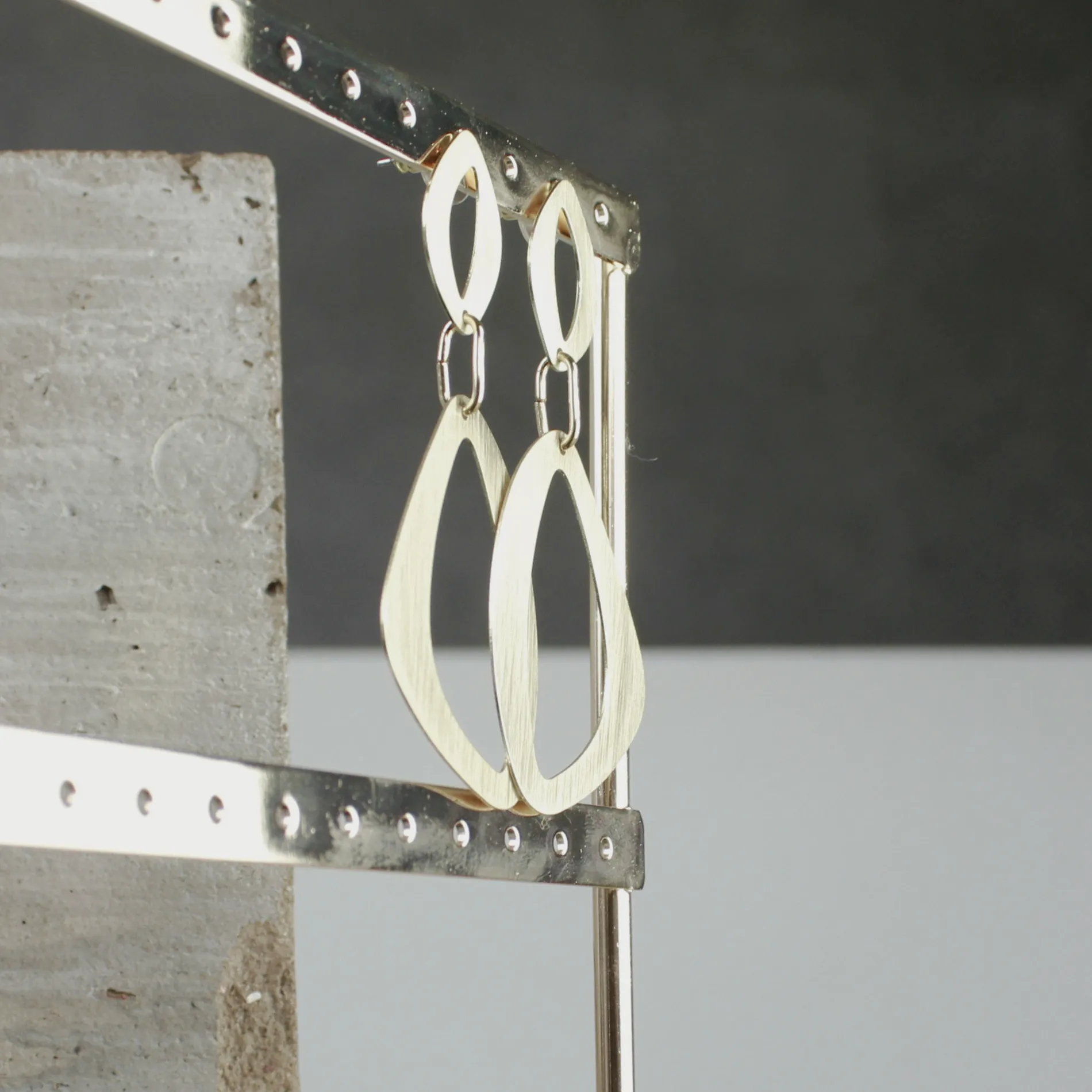 DNSK - Alaya Asymmetrical Statement Earring Gold