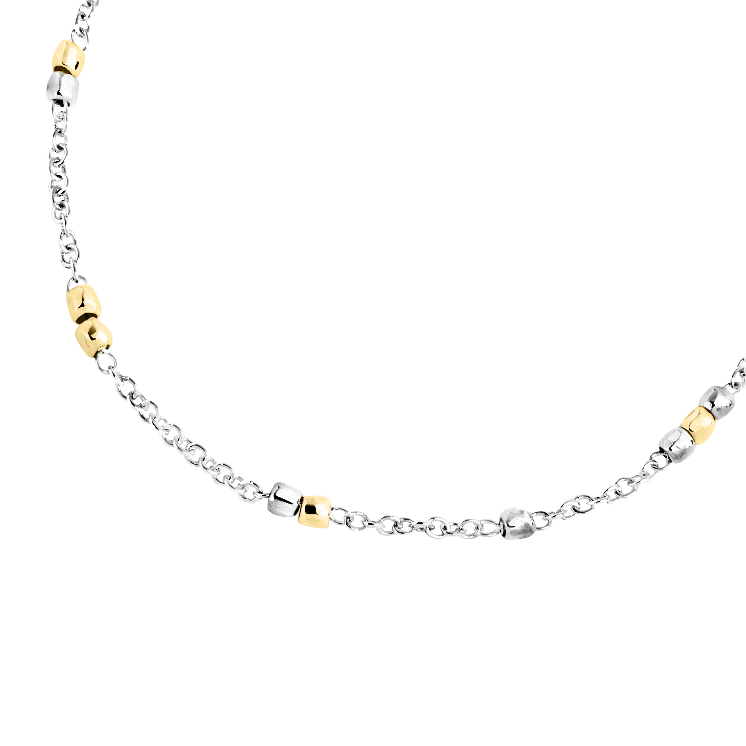 DoDo silver/yellow gold granelli bracelet
