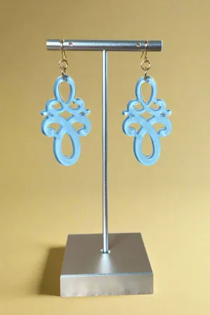 Dusty Blue Acrylic Earrings
