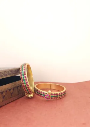 Eklavya Green and Pink Bangles