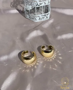 Elegant Party Hoop Earrings | Gold-Tone Hypoallergenic Statement Jewelry | Glamorous Bridal, Evening & Sensitive Skin-Friendly Accessories