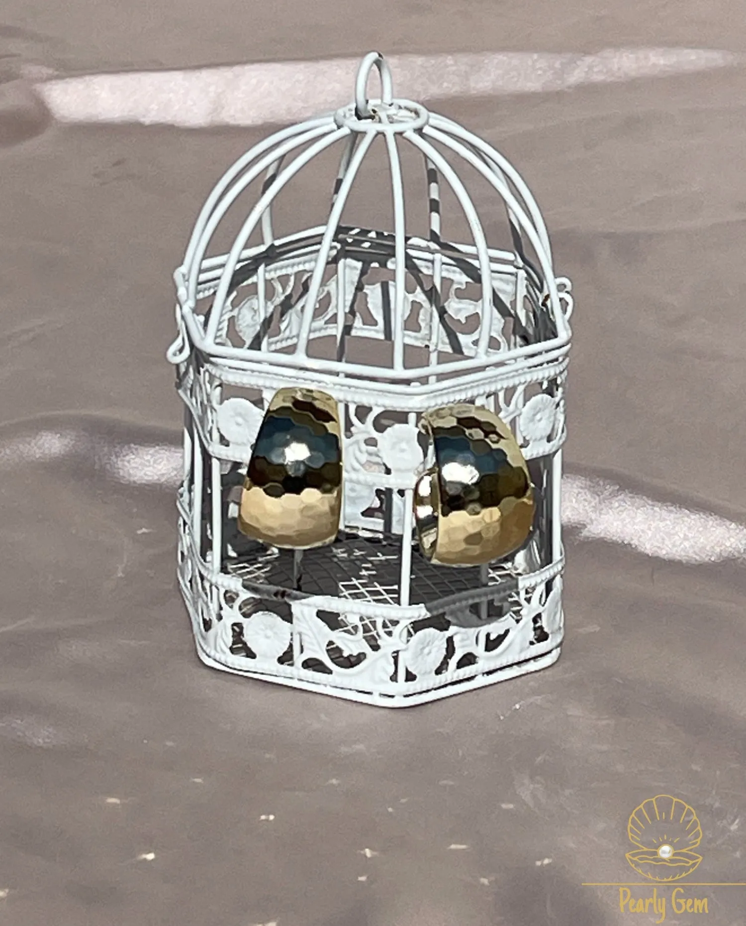 Elegant Party Hoop Earrings | Gold-Tone Hypoallergenic Statement Jewelry | Glamorous Bridal, Evening & Sensitive Skin-Friendly Accessories