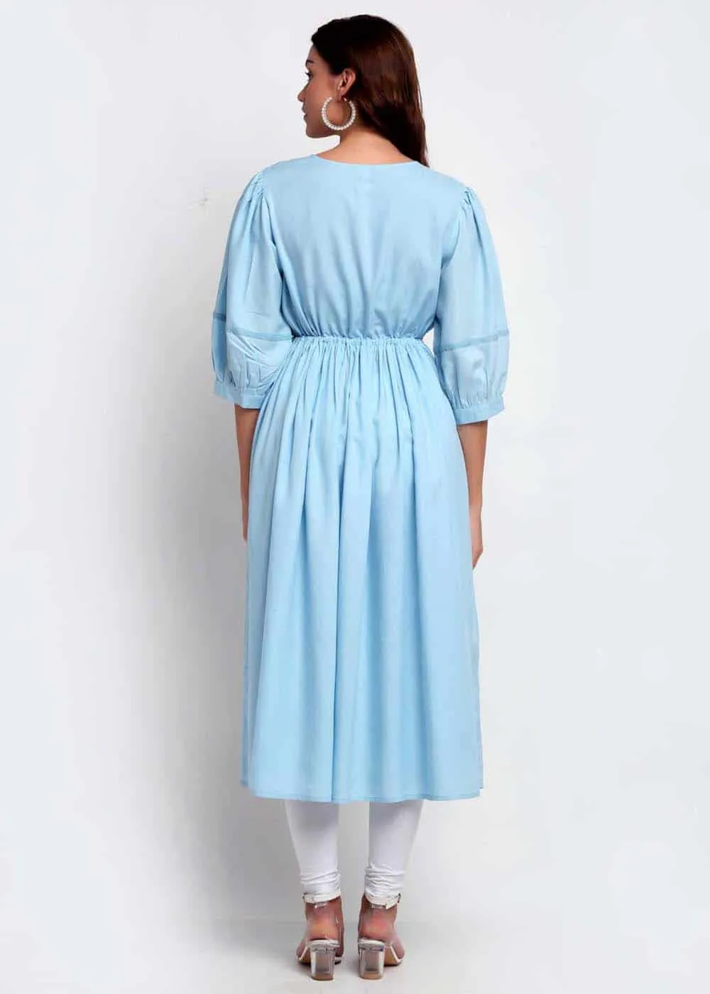 Embroidery Blue Kurti