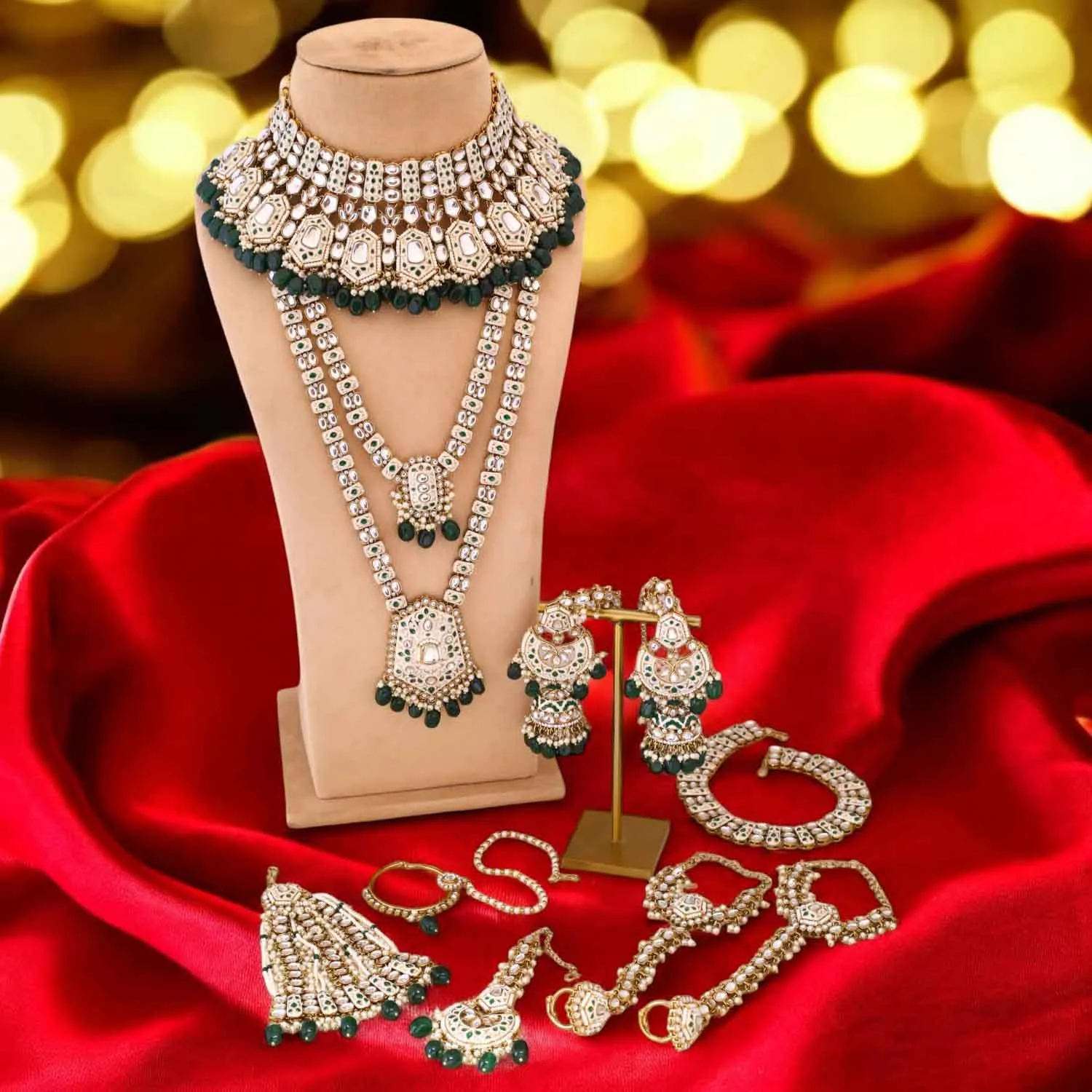 Emerald Gaurika Bridal Jewellery Set