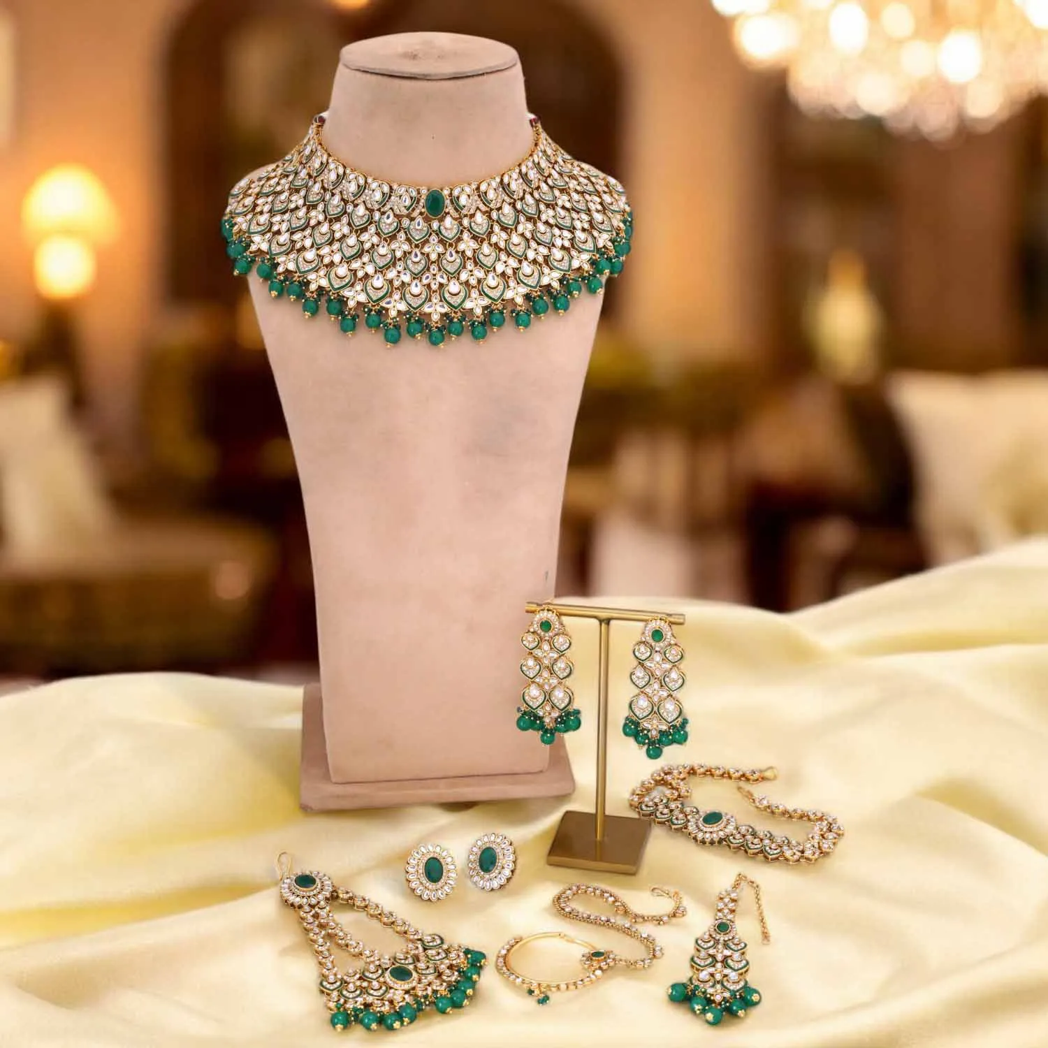 Emerald Ishaya Bridal Jewellery Set