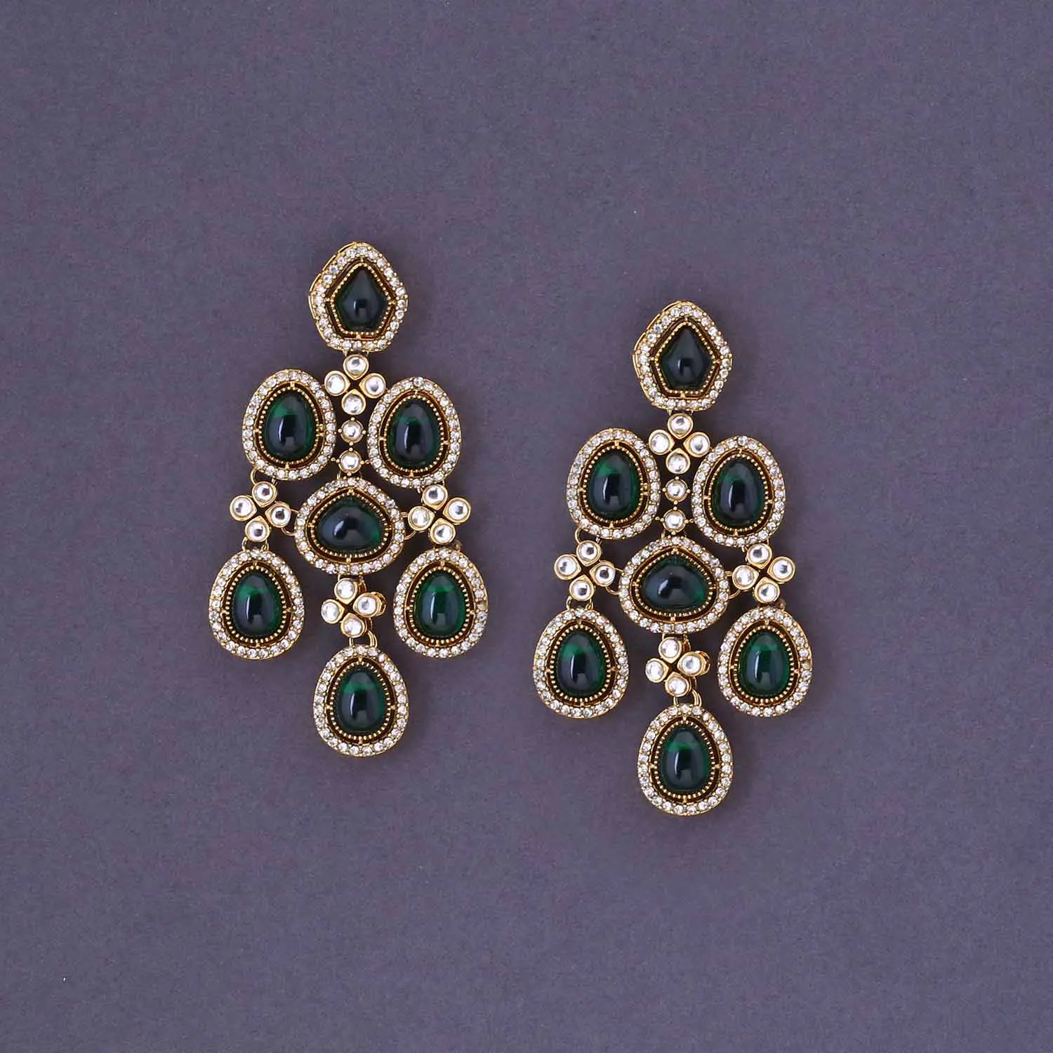 Emerald Madhura Semi-Bridal Jewellery Set