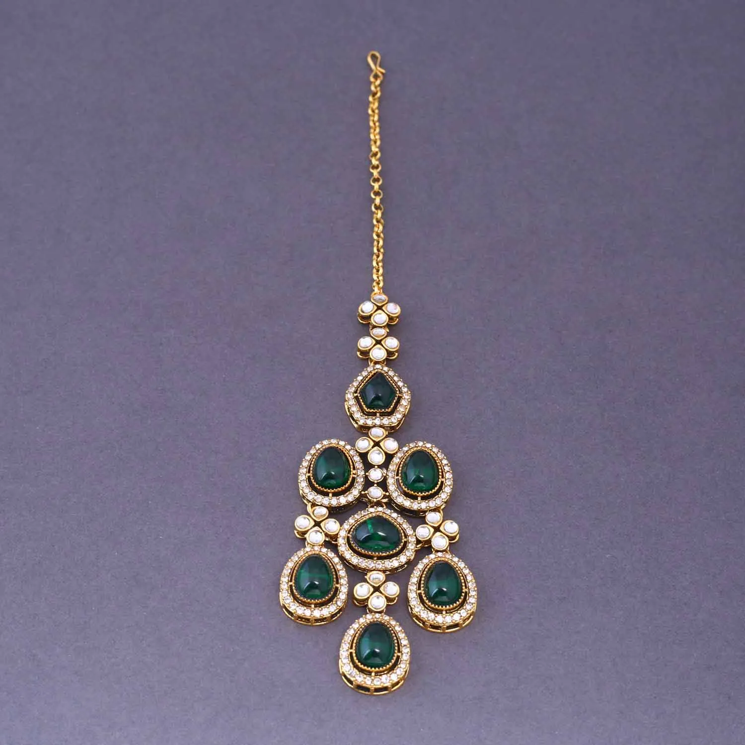 Emerald Madhura Semi-Bridal Jewellery Set