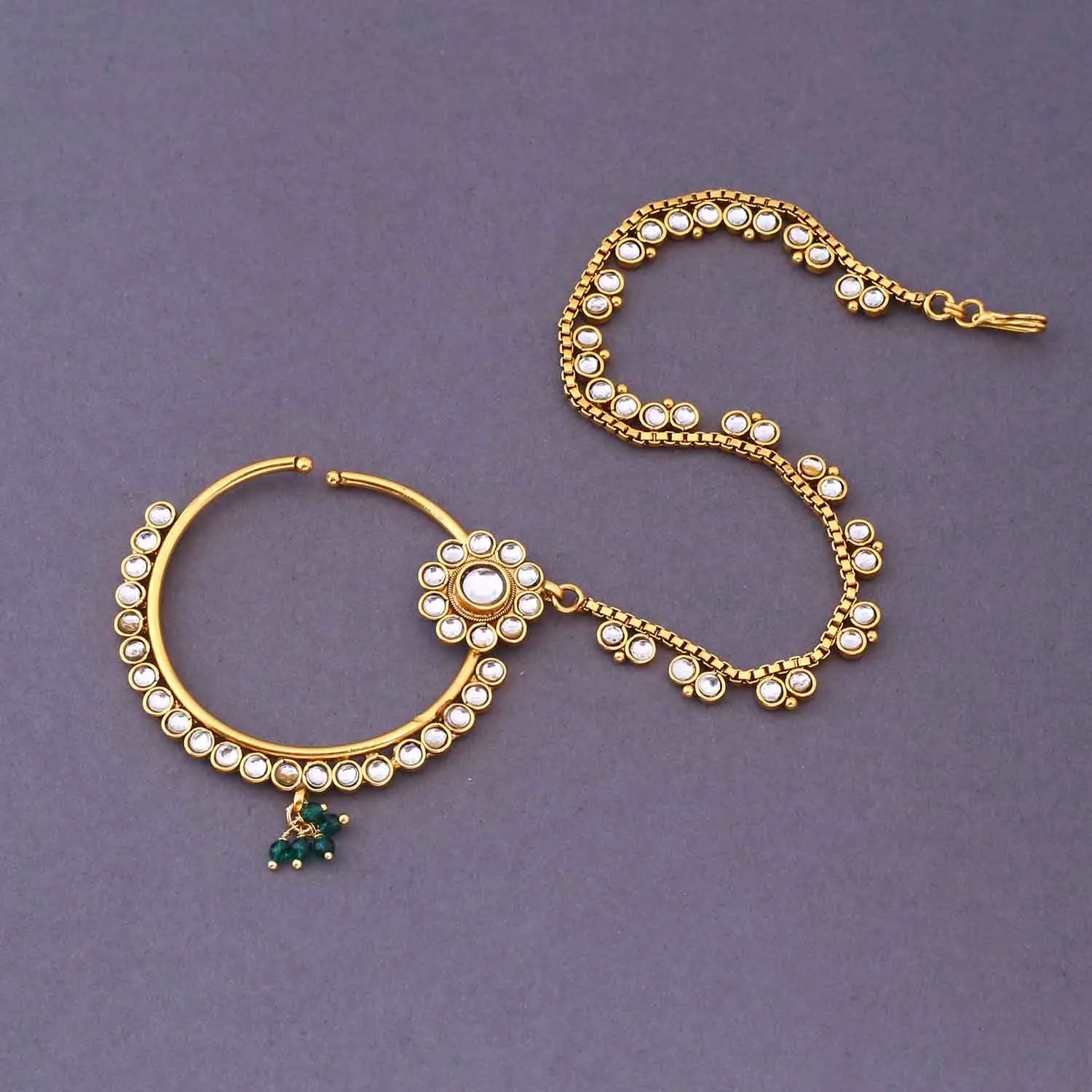 Emerald Pranjalli Bridal Jewellery Set