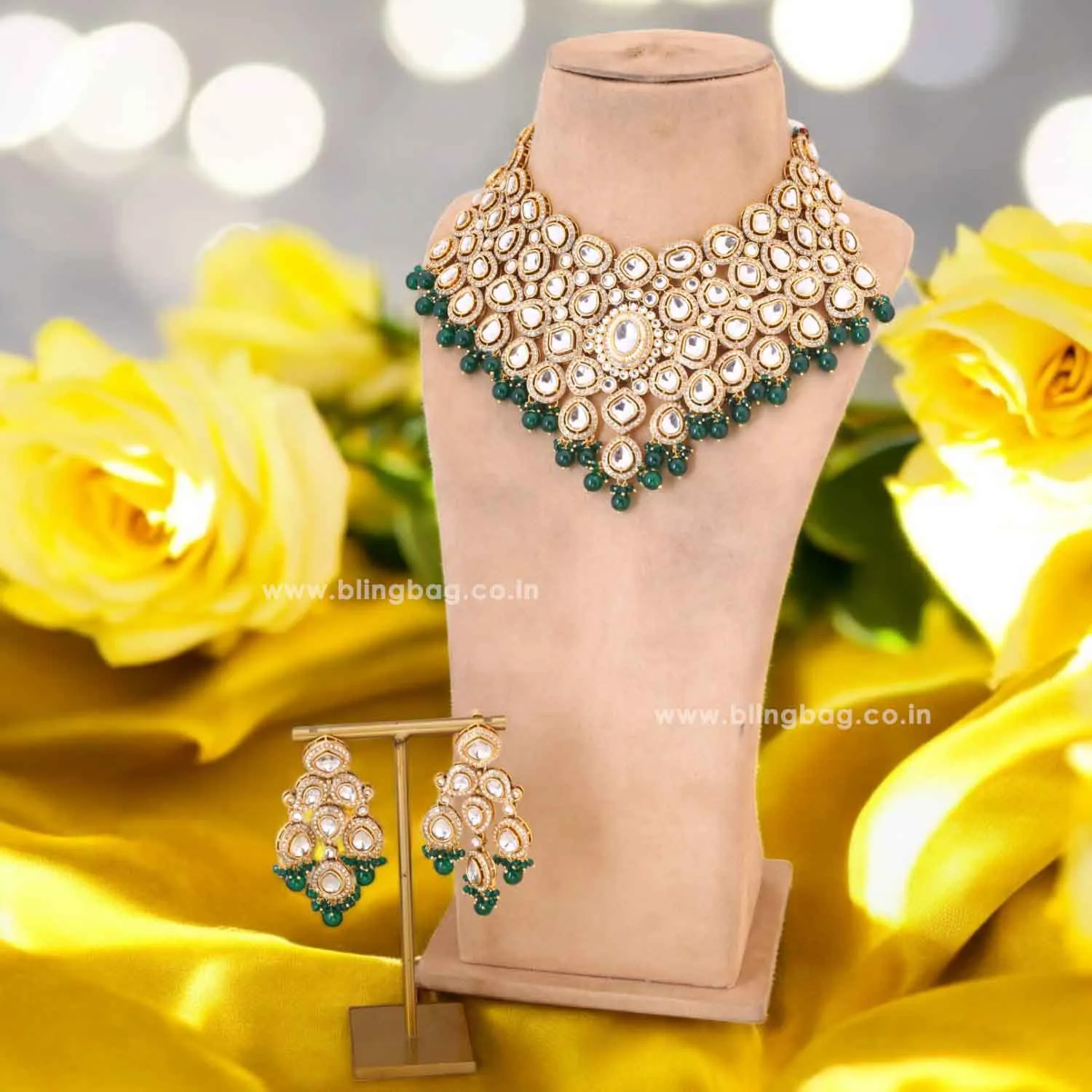 Emerald SamarthI Bridal Jewellery Set