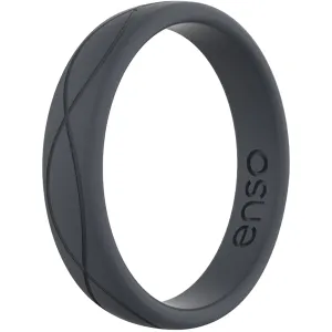 Enso Rings Women's Infinity Series Silicone Ring - Slate