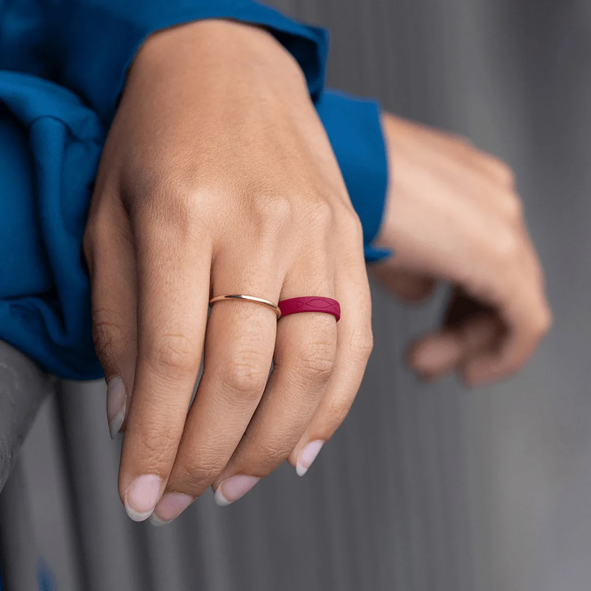 Enso Rings Women's Infinity Series Silicone Ring - Slate