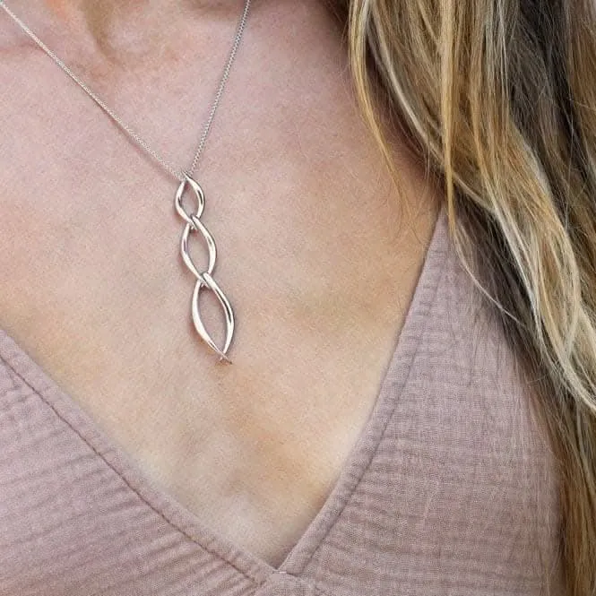 Entwine Twine Twist Trio Link Necklace 90229RP