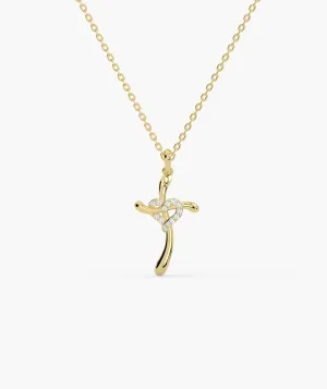 Eternal Twist Cross Necklace