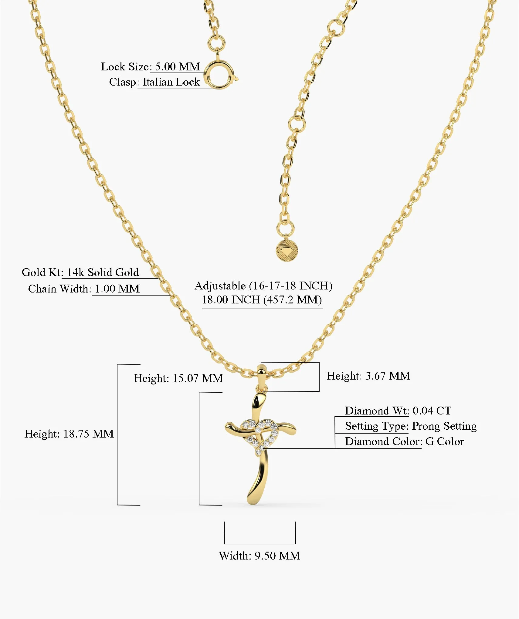 Eternal Twist Cross Necklace