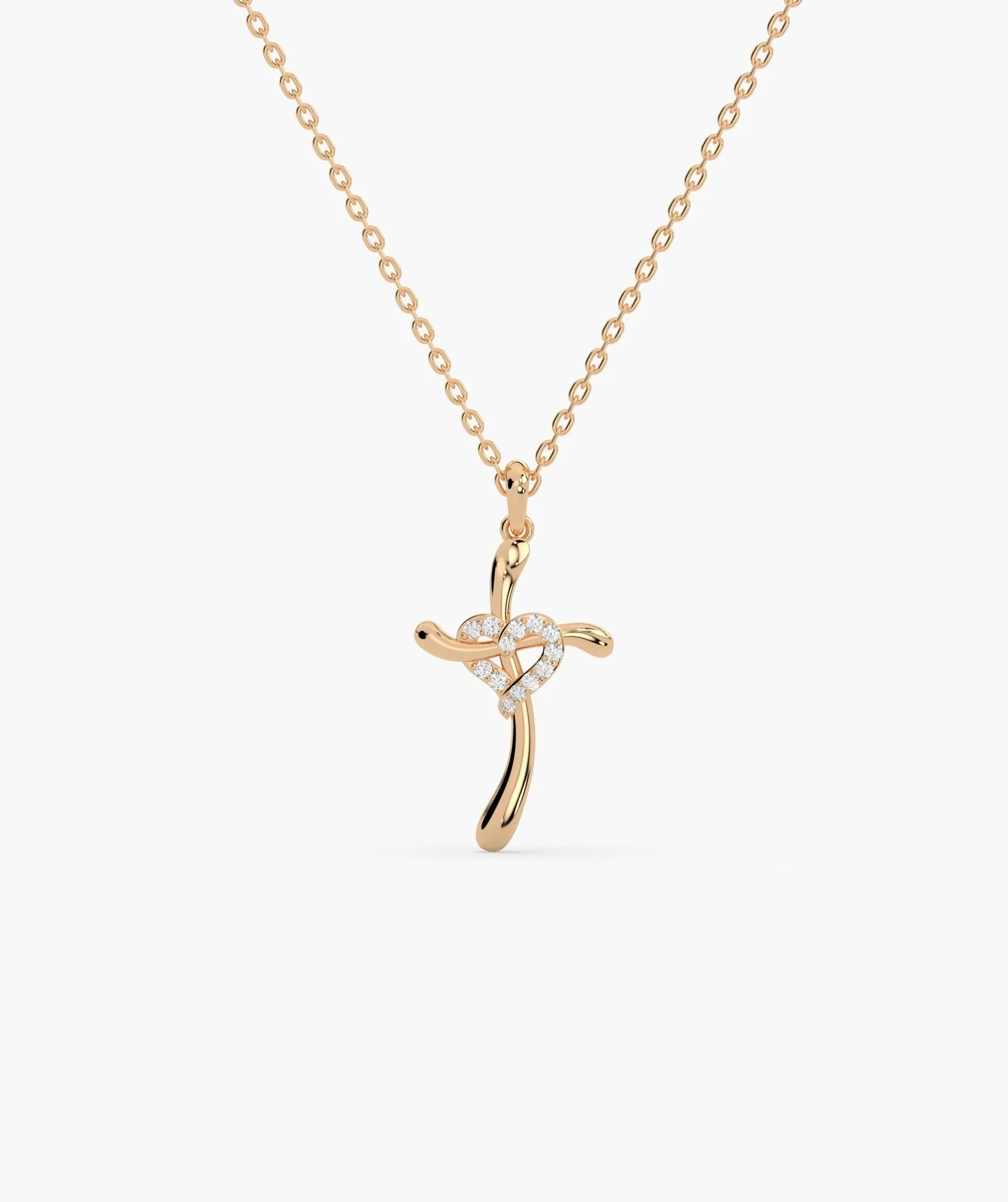 Eternal Twist Cross Necklace