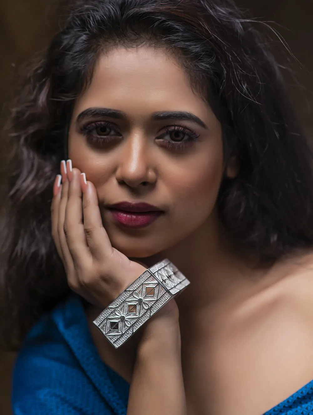 Exclusive Sterling Silver Filigree Wide Cuff