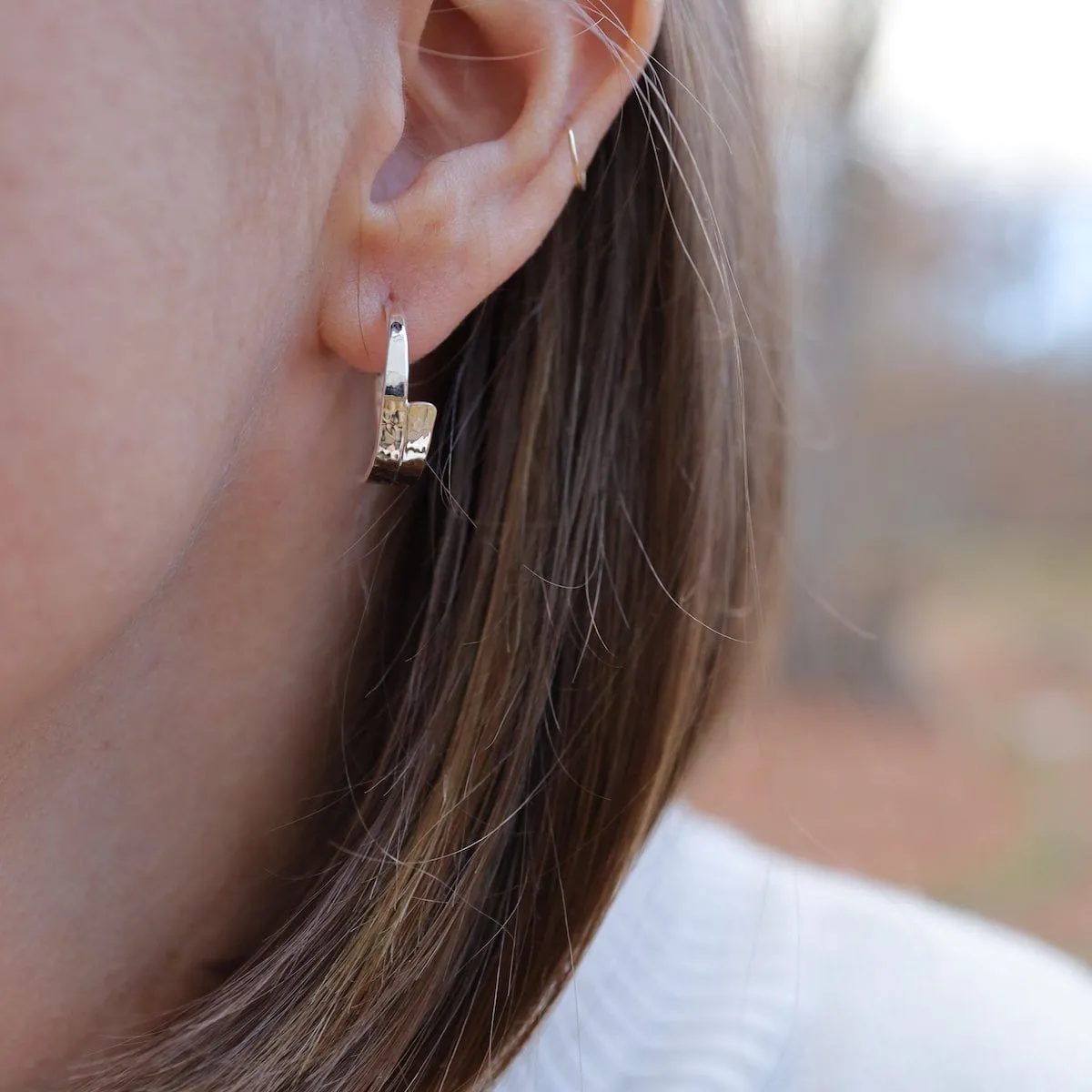 Extra Small Flat Hoop Earring