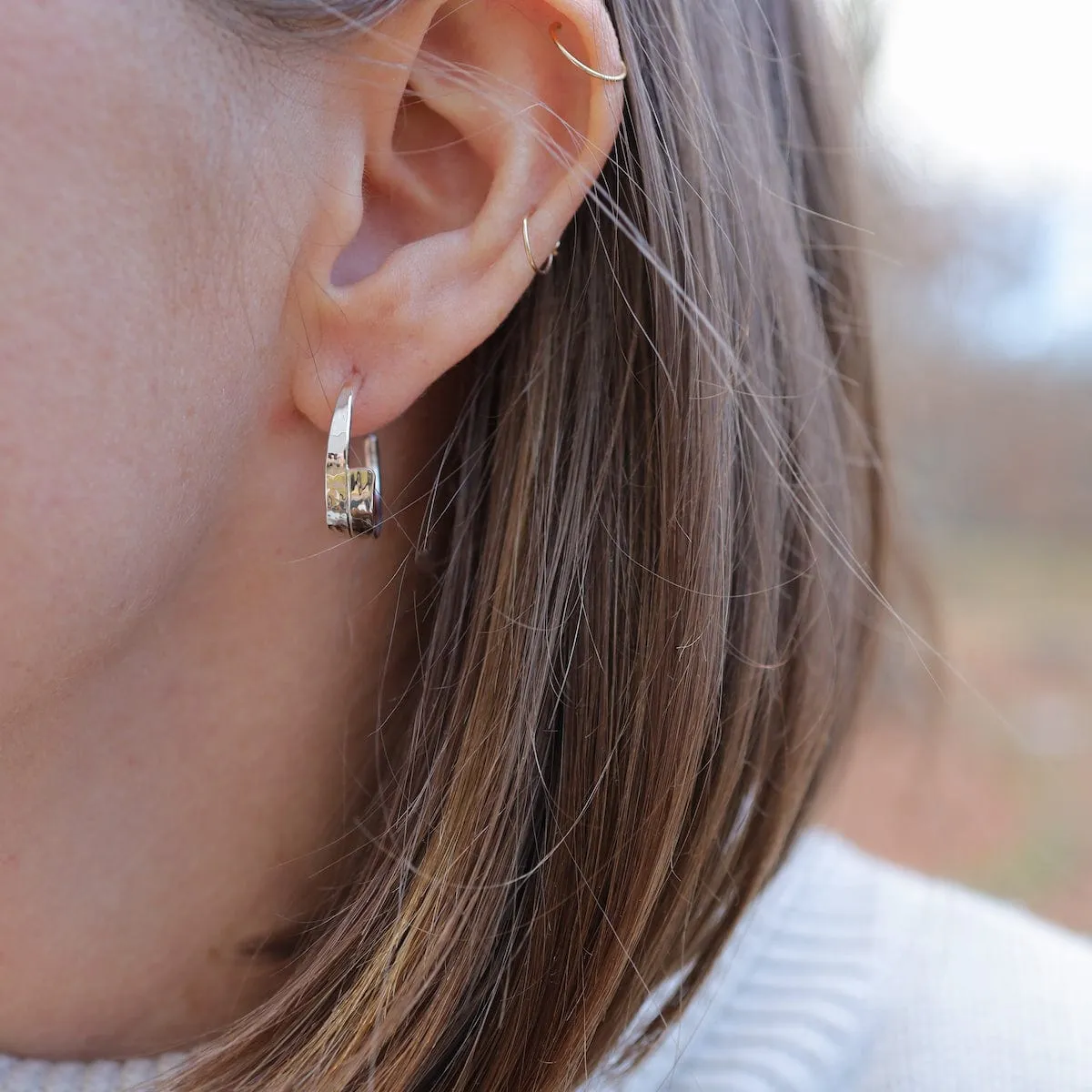 Extra Small Flat Hoop Earring