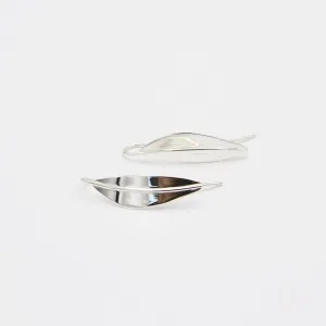 Extra Small Silver Leaf Earring