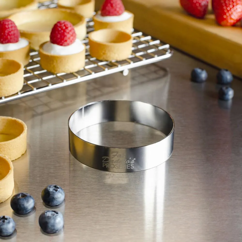 Fat Daddio Pastry Ring - 3" x 3/4" (Stainless Steel)