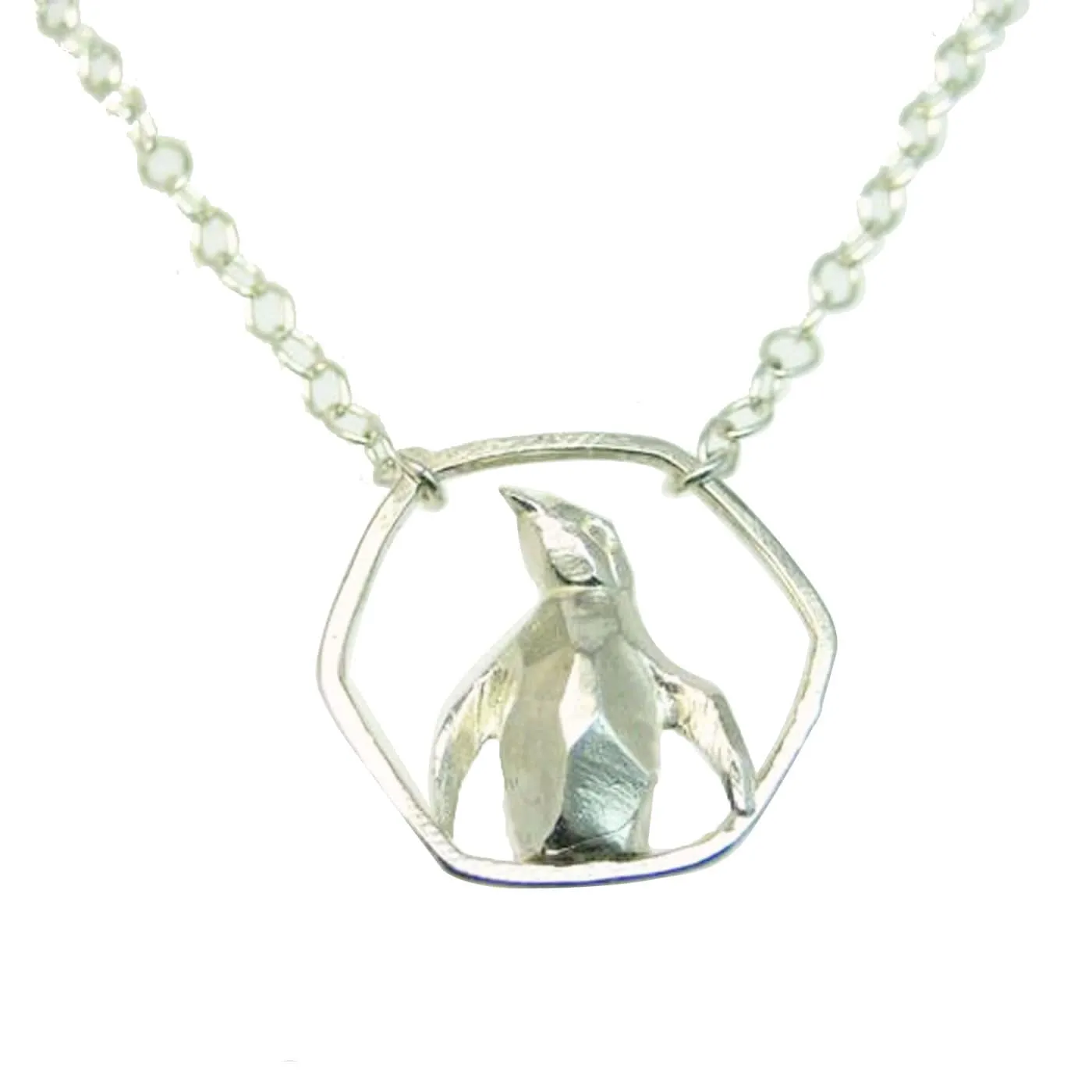 Fearless! Penguin Geometric Hoop Necklace