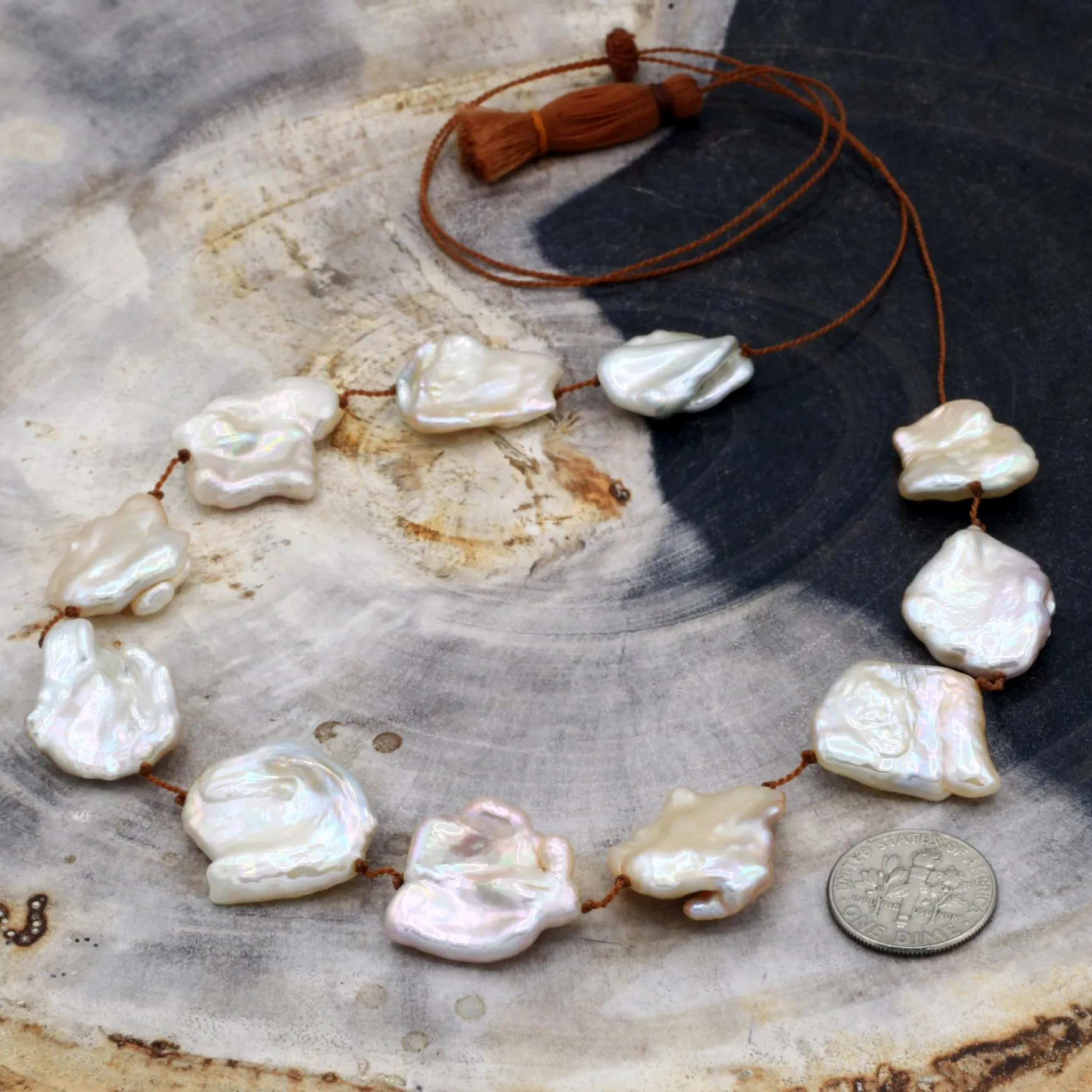 Floating Baroque Pearl Necklace