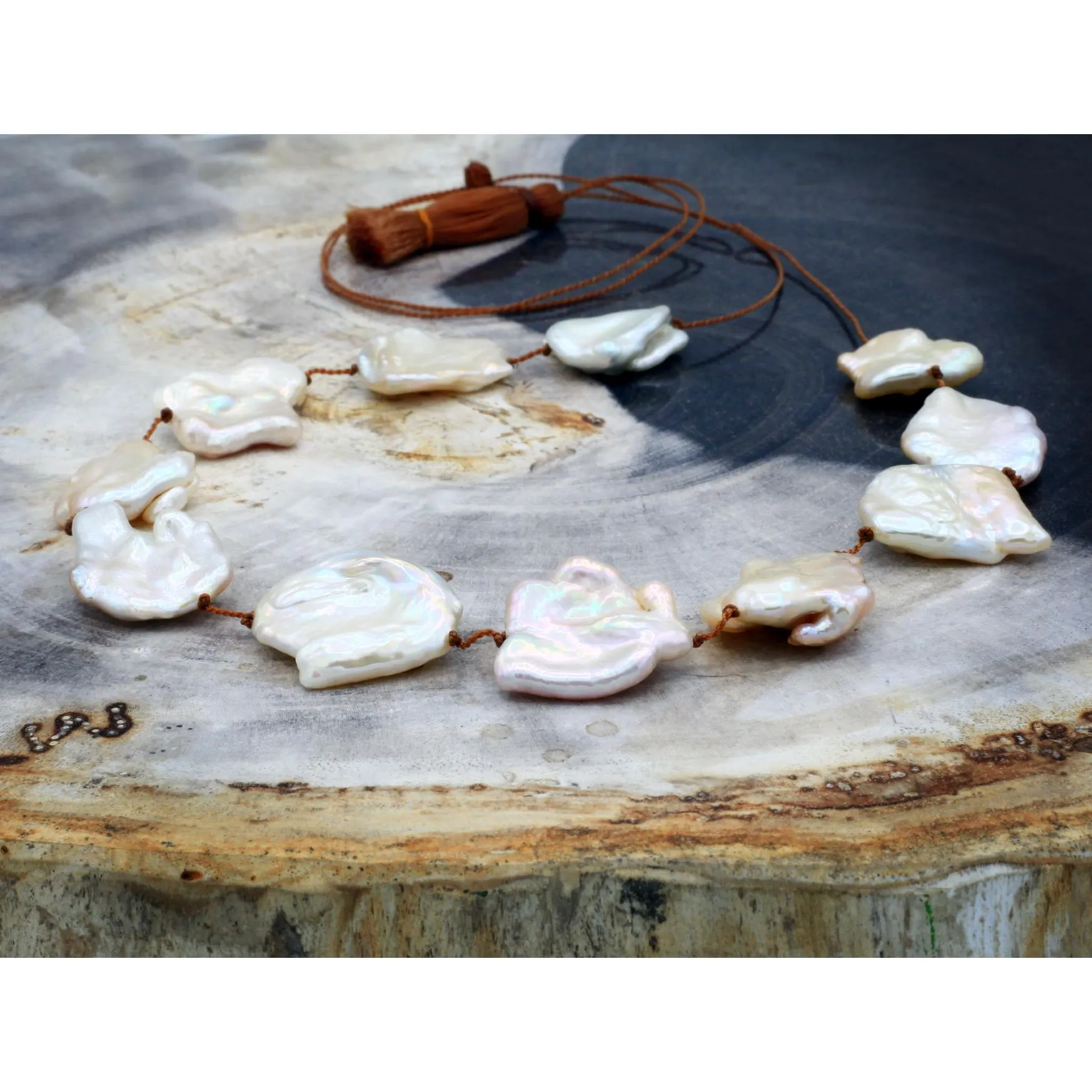 Floating Baroque Pearl Necklace