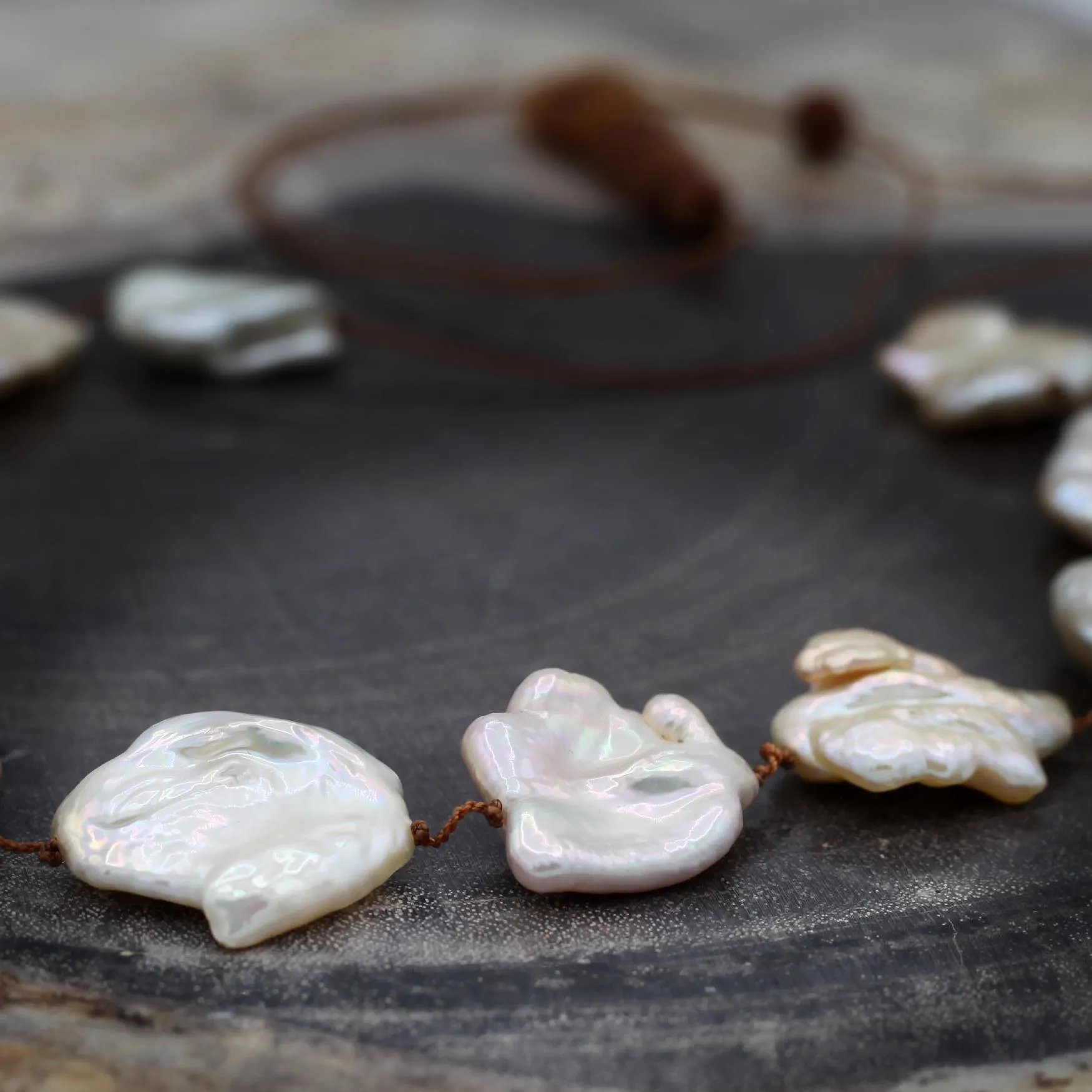 Floating Baroque Pearl Necklace