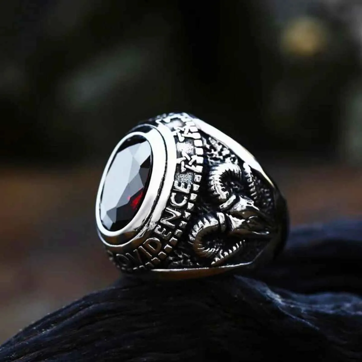 Gem Goat Head Ring
