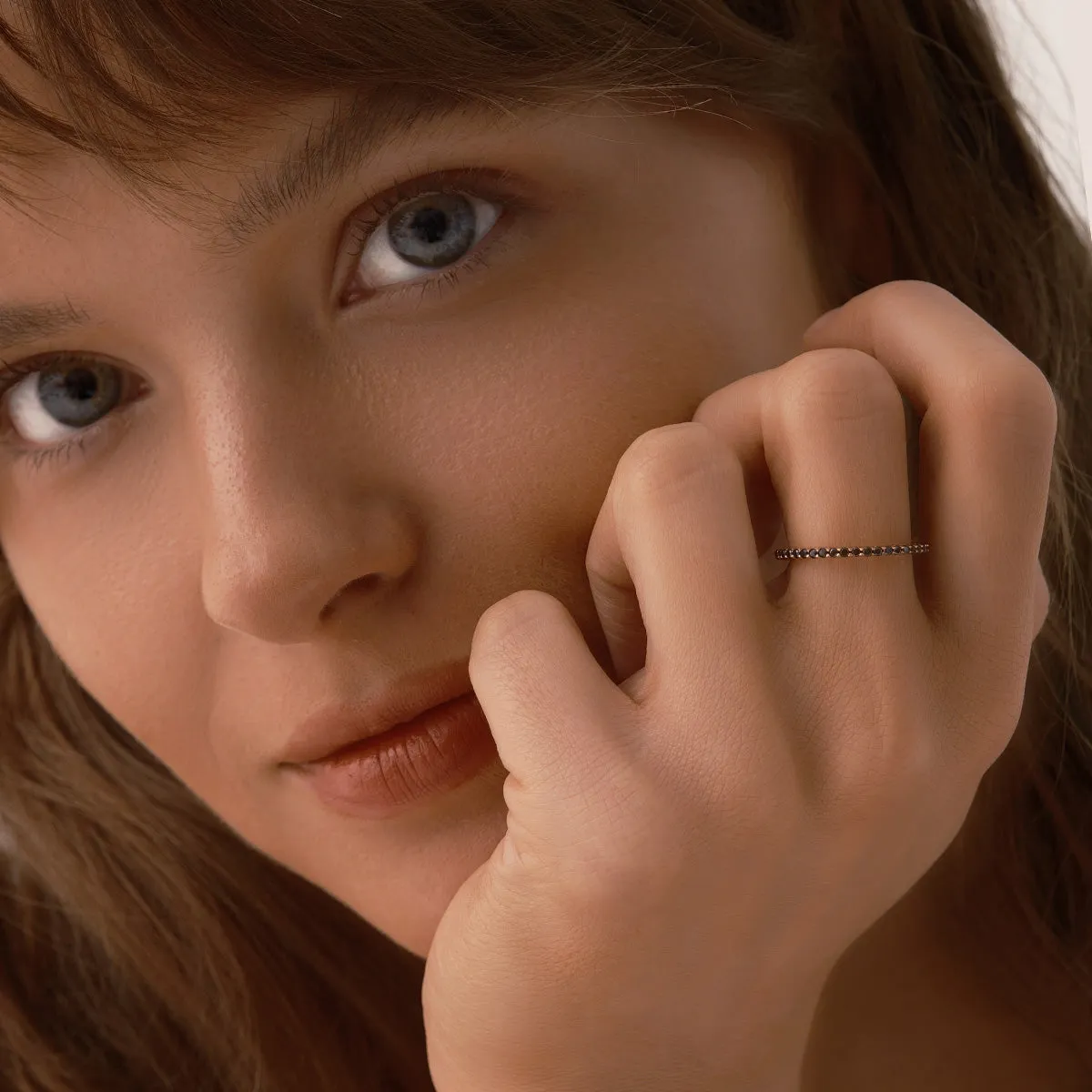 Gemstone Pavé Rings Set in 14kt Gold Over Sterling Silver